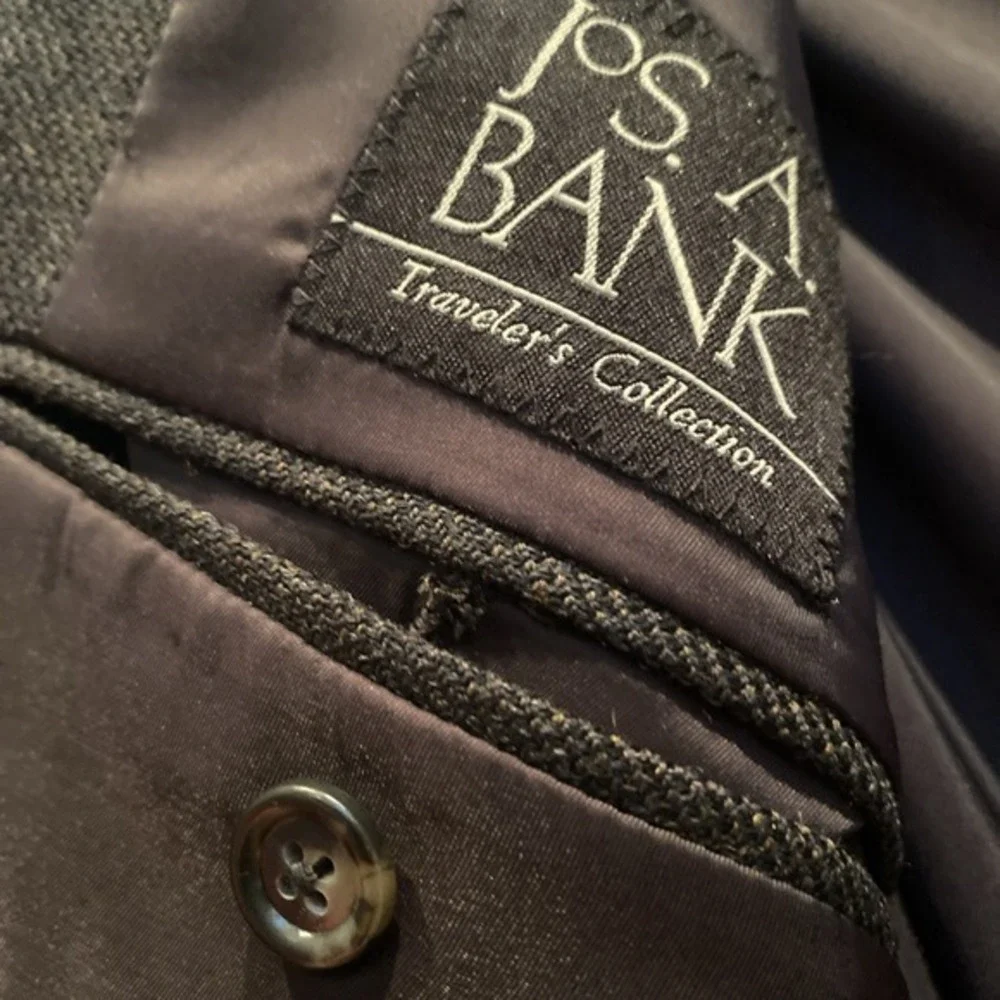 Jos. A. Bank Travelers Collection Suit Jacket Brown‎ Glen Plaid 50L 3612